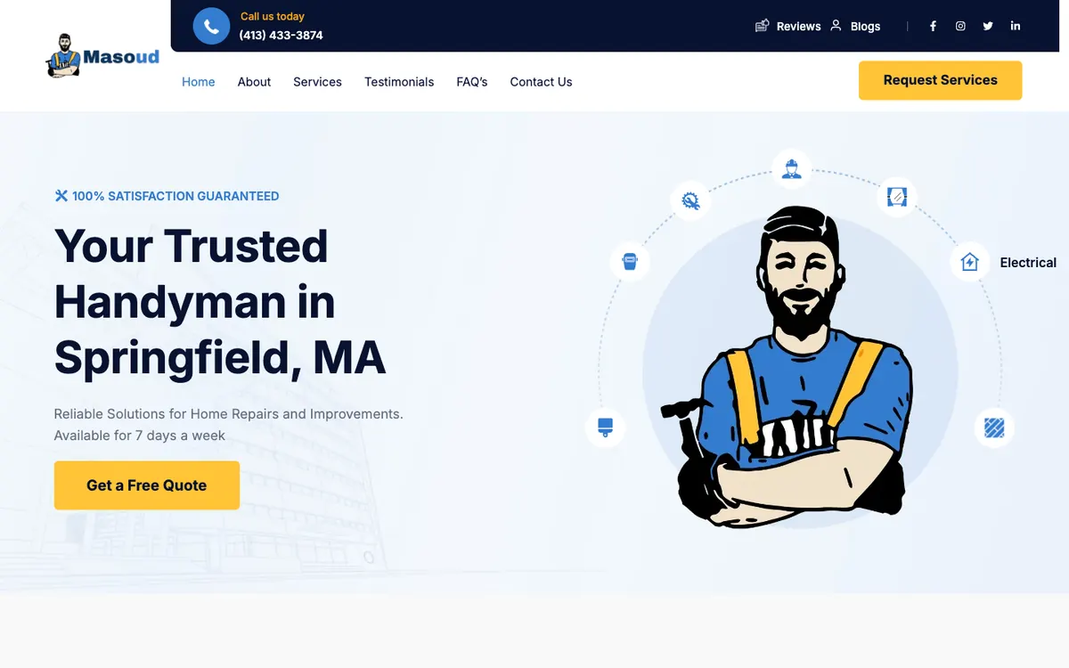 Home page of masoudhandyman.com